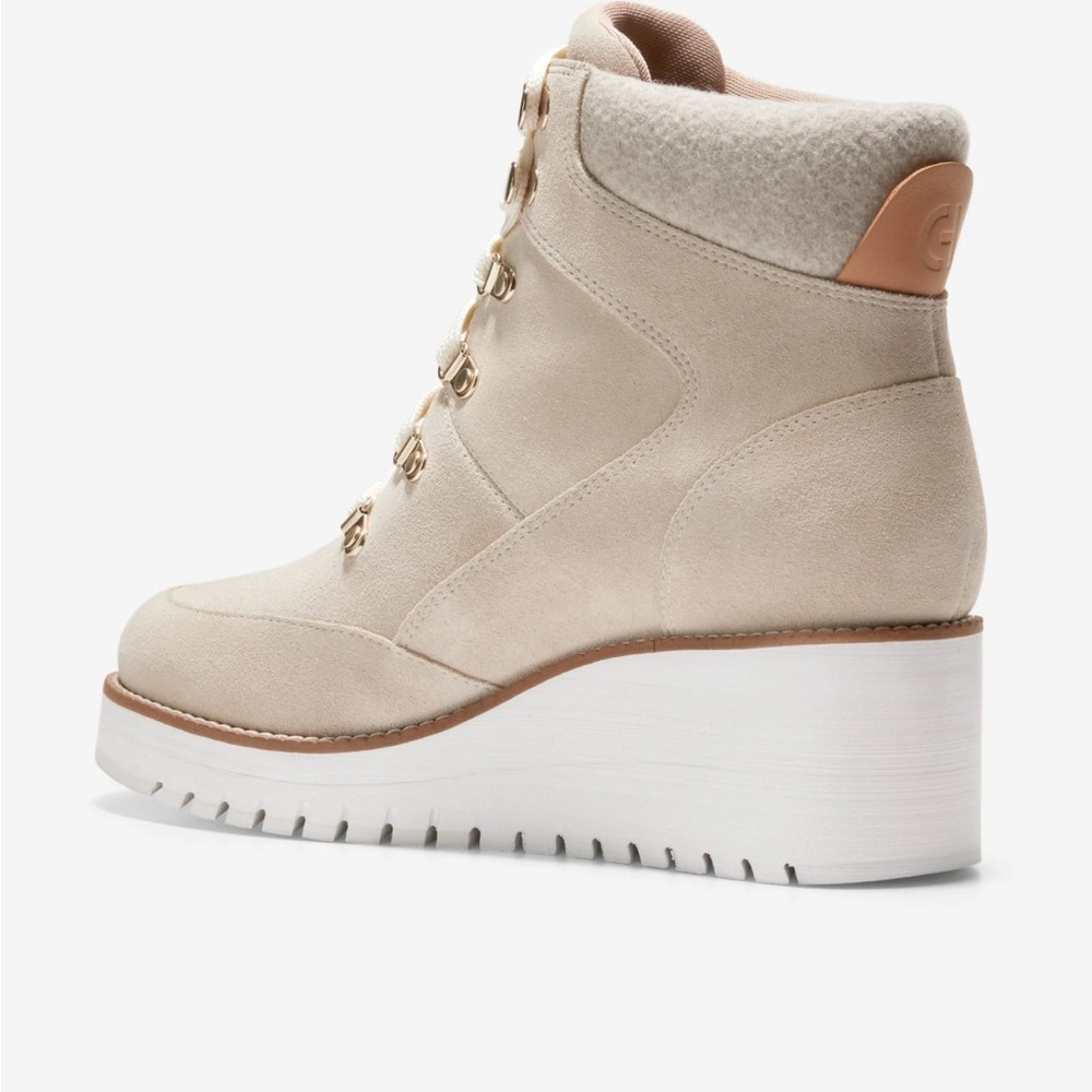 Cole Haan ZERØGRAND City Wedge Hiker Boots – Light Sesame – Size 9.5 – New - Picture 10 of 16